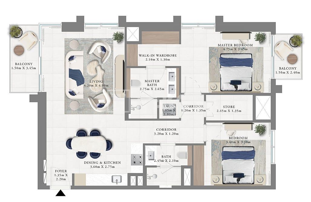 Апартаменты в Дубае, ОАЭ, 149 м² - фото 7