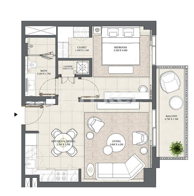 Апартаменты в Дубае, ОАЭ, 137 м² - фото 12