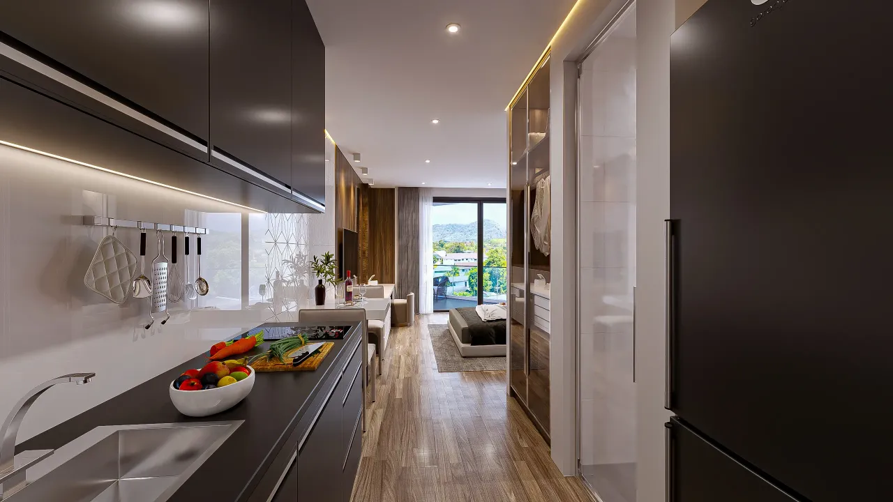 Квартира на пляже Сурин Бич, Таиланд, 36.42 м² - фото 17