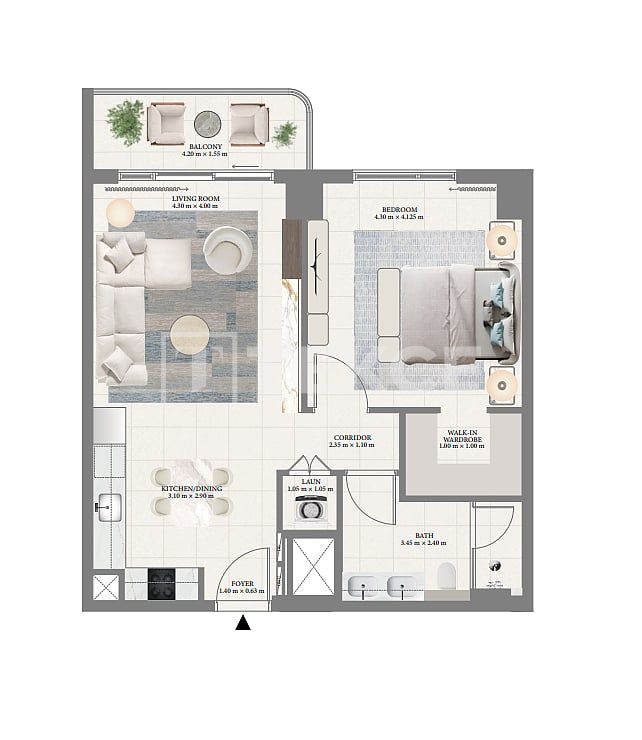 Апартаменты Мина Рашид, ОАЭ, 119 м² - фото 11