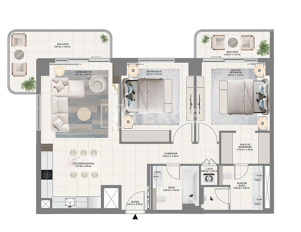 Апартаменты Мина Рашид, ОАЭ, 119 м² - фото 12
