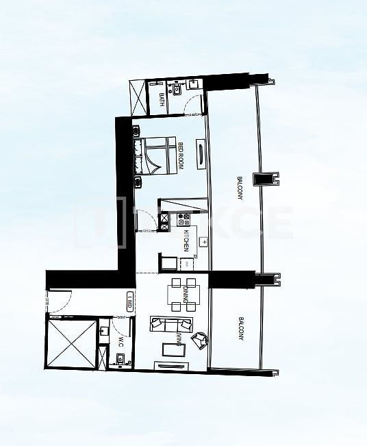Апартаменты Бизнес-Бэй, ОАЭ, 78 м² - фото 14