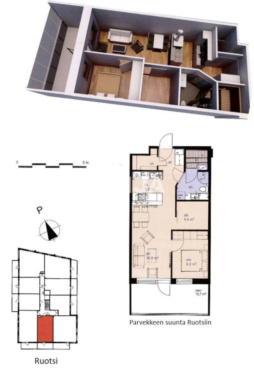 Апартаменты Торнио, Финляндия, 54 м² - фото 2