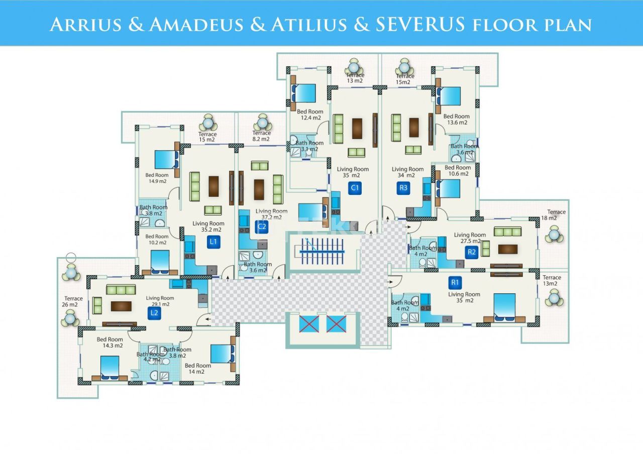 Апартаменты в Искеле, Кипр, 80 м² - фото 15