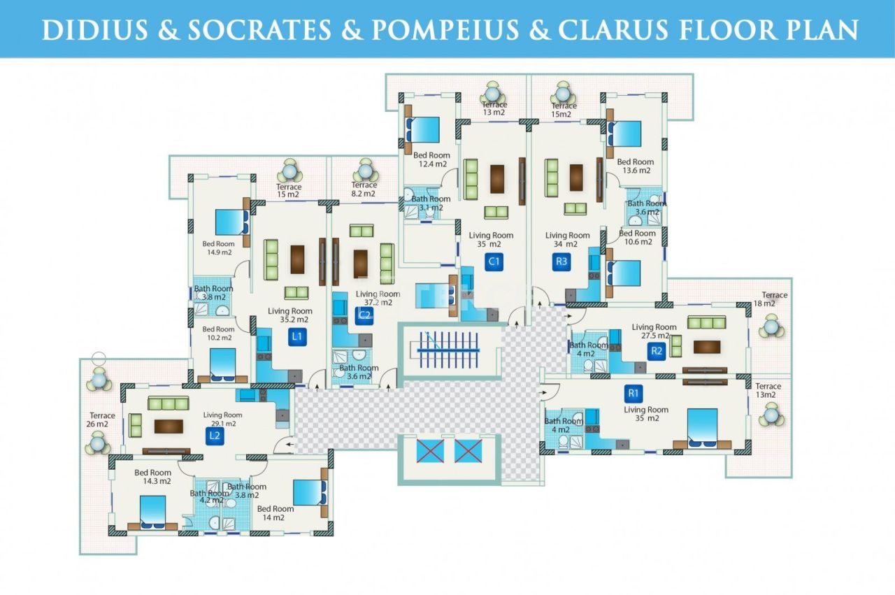 Апартаменты в Искеле, Кипр, 52 м² - фото 16