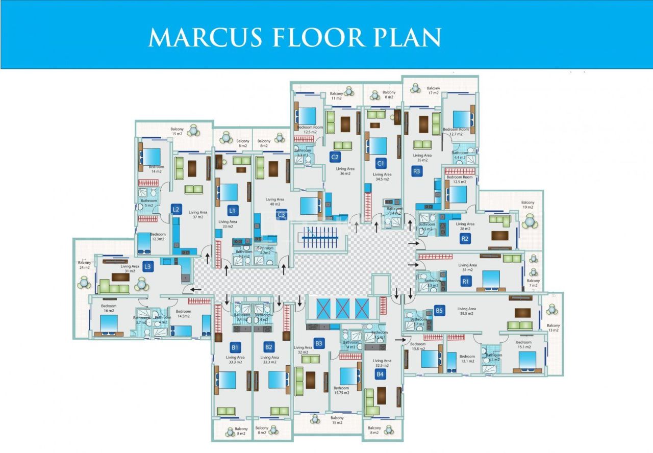 Апартаменты в Искеле, Кипр, 80 м² - фото 17