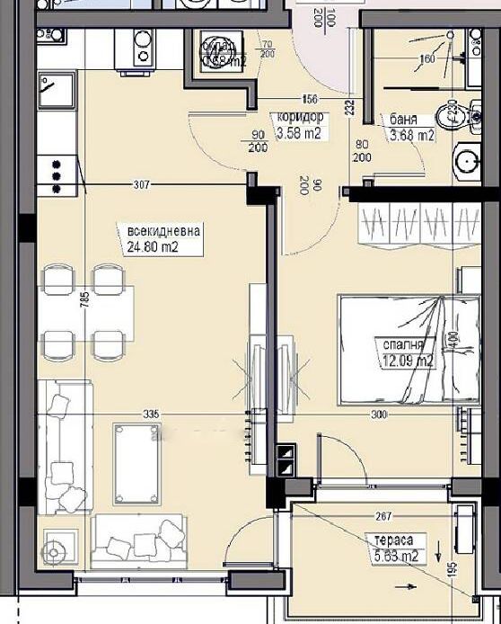 Квартира в Бургасе, Болгария, 65 м² - фото 1