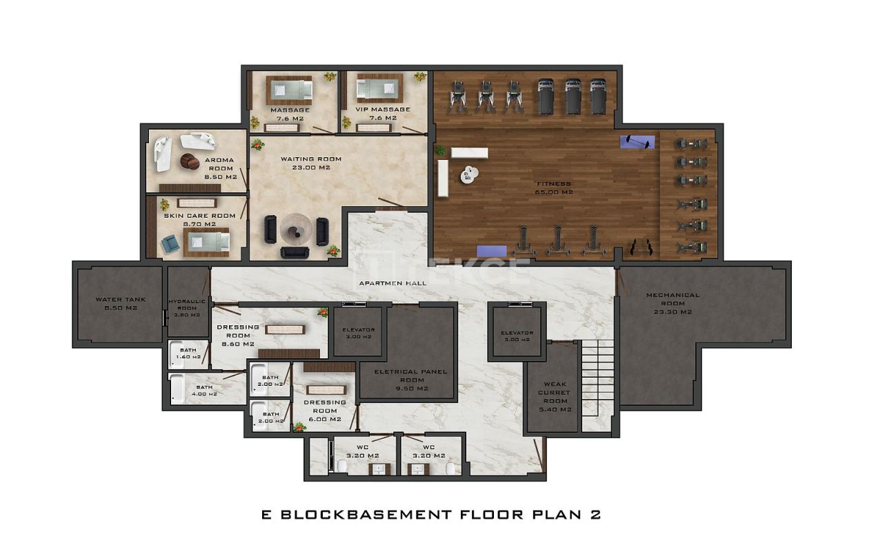 Апартаменты в Алании, Турция, 57 м² - фото 16