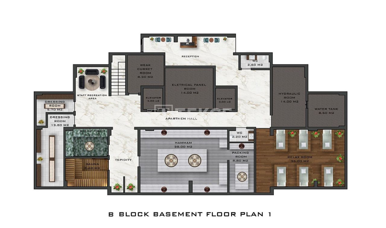 Пентхаус в Алании, Турция, 125 м² - фото 19