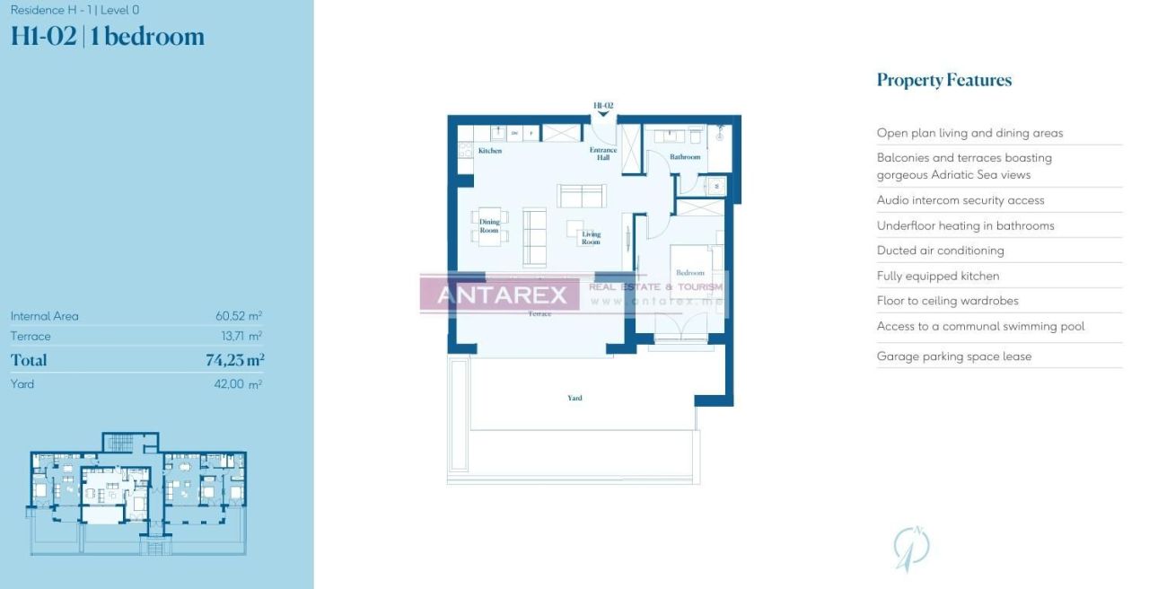 Апартаменты в Радовичах, Черногория, 74.2 м² - фото 12