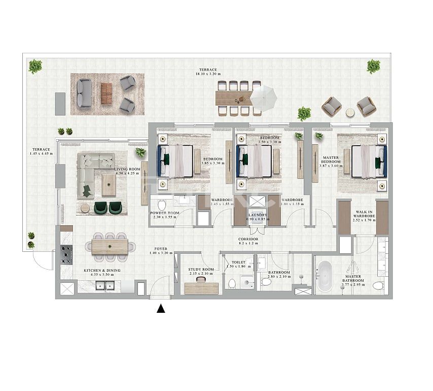 Апартаменты в Дубае, ОАЭ, 118 м² - фото 9