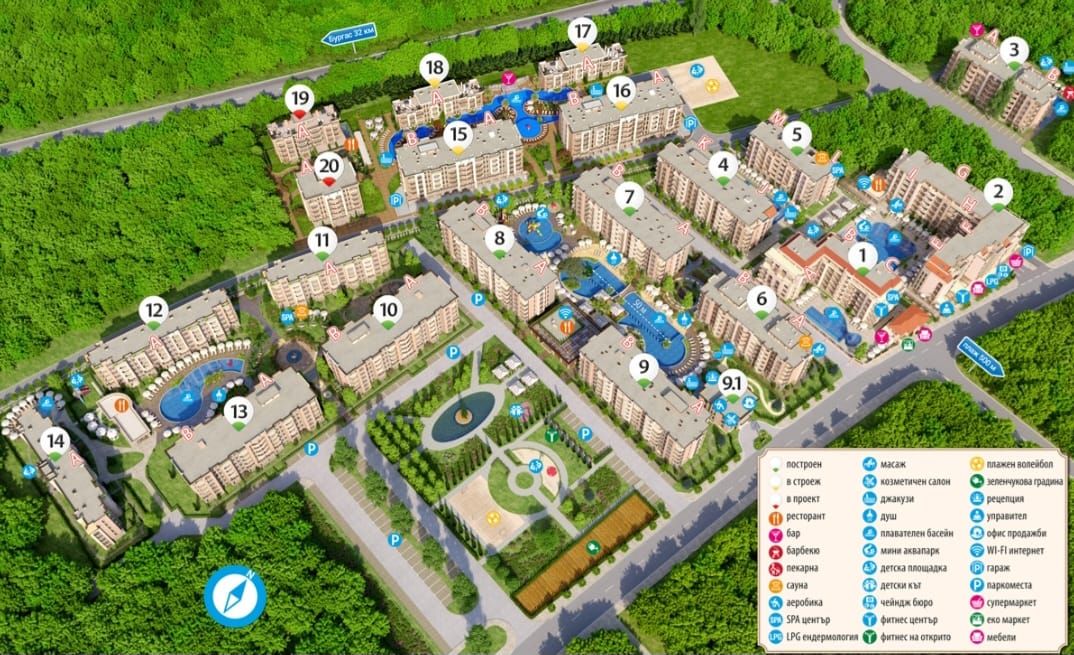 Студия на Солнечном берегу, Болгария, 35 м² - фото 12