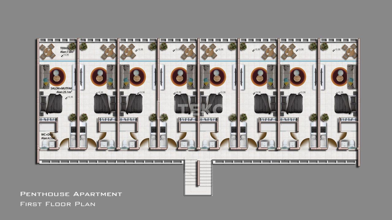 Пентхаус в Газимагусе, Кипр, 78 м² - фото 18