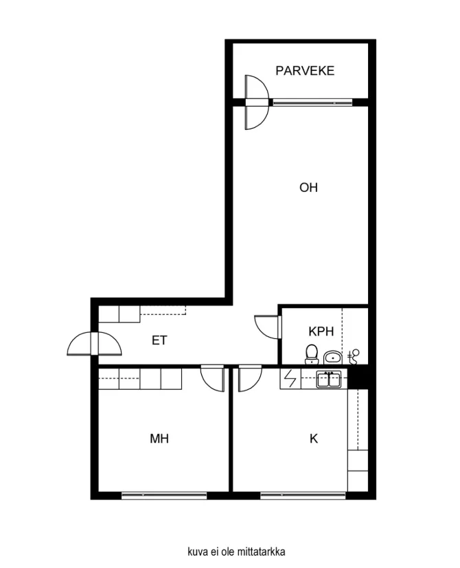 Квартира в Лиекса, Финляндия, 55 м² - фото 2