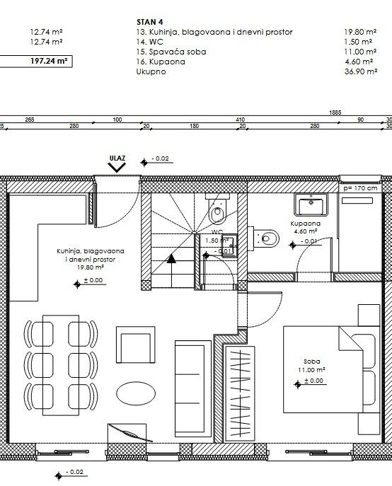 Квартира в Премантуре, Хорватия, 80 м² - фото 1