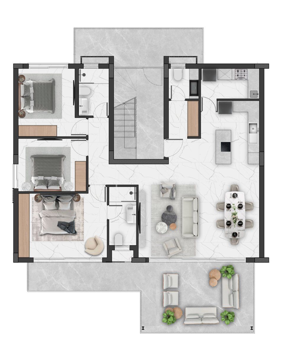 Апартаменты в Газимагусе, Кипр, 100 м² - фото 18