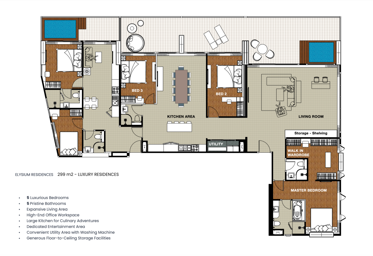 Апартаменты в Паттайе, Таиланд, 300 м² - фото 18