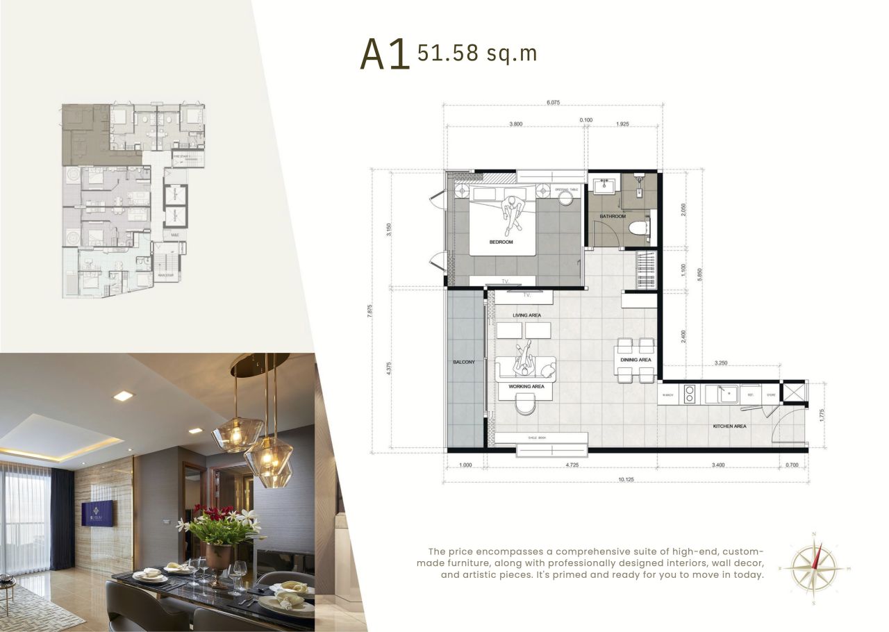 Апартаменты в Паттайе, Таиланд, 51.58 м² - фото 3