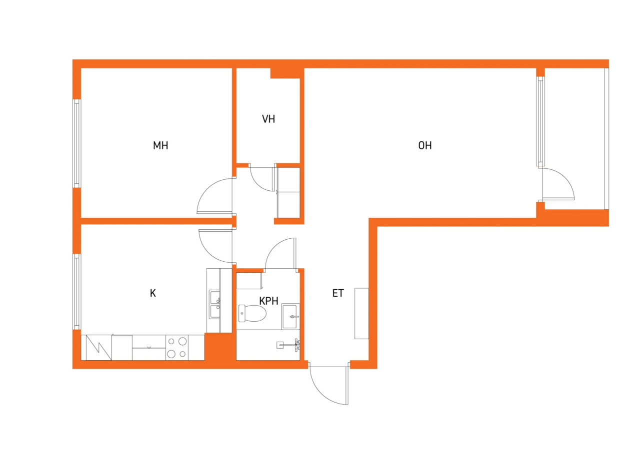 Квартира в Кеми, Финляндия, 60.5 м² - фото 2