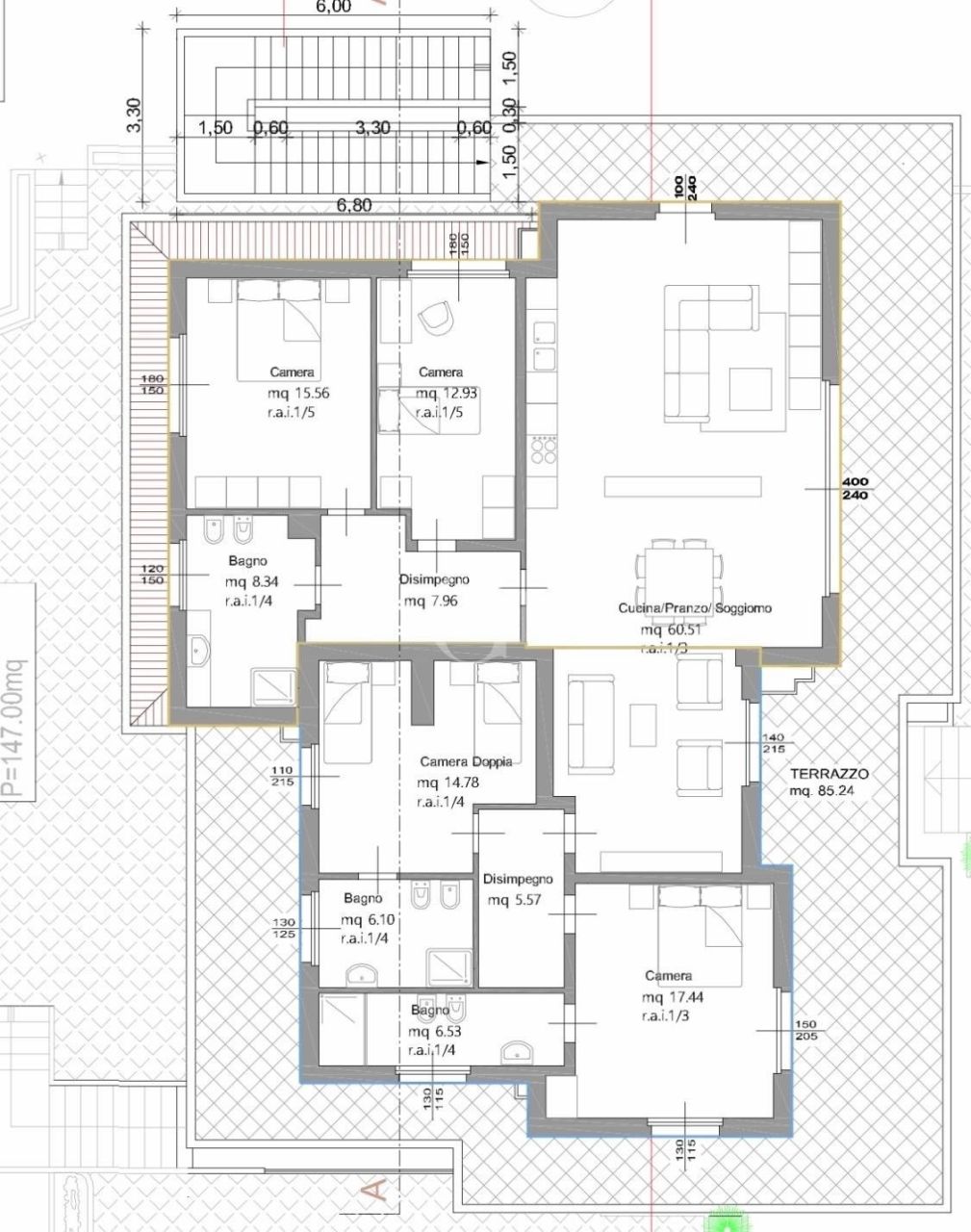 Пентхаус у озера Гарда, Италия, 220 м² - фото 5