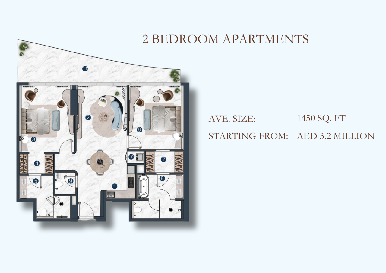 Апартаменты в Рас-эль-Хайме, ОАЭ, 1 486 м² - фото 2