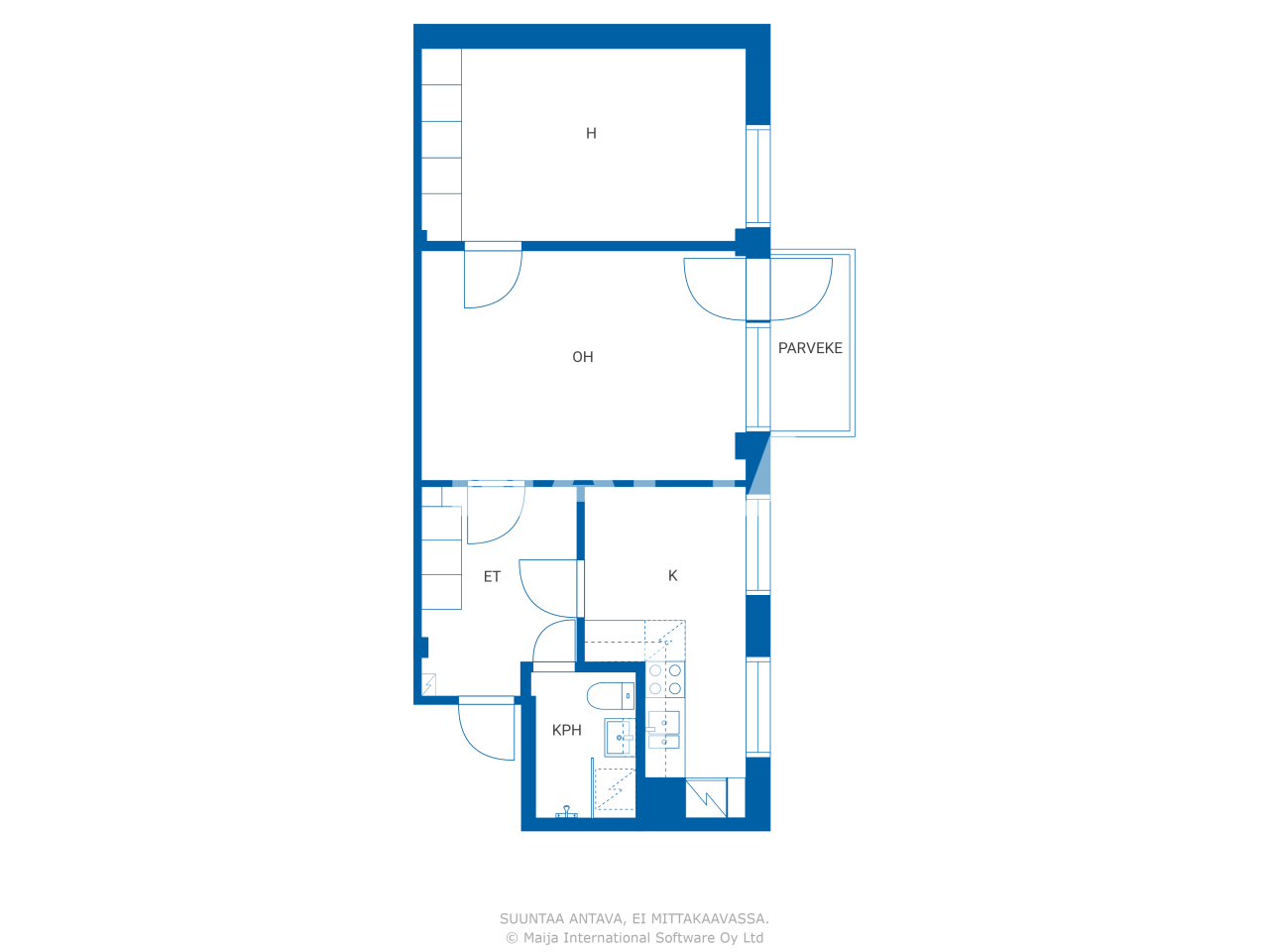 Апартаменты в Риихимяки, Финляндия, 51 м² - фото 2