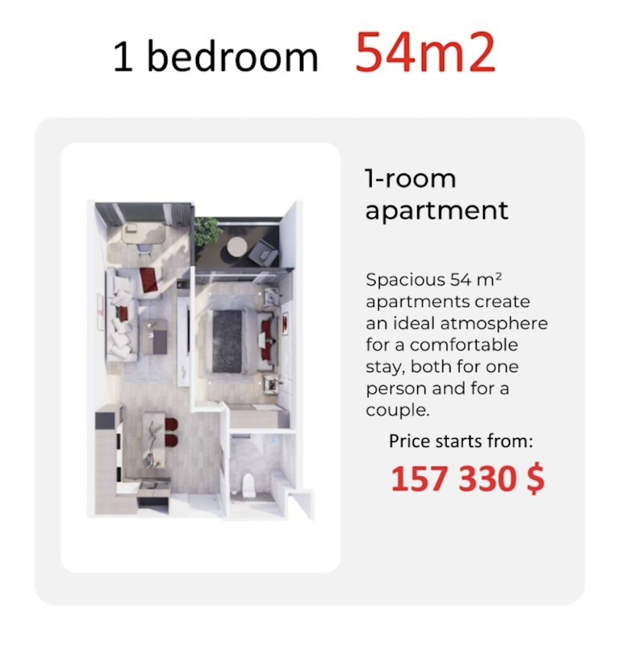 Квартира на острове Пхукет, Таиланд, 54 м² - фото 15