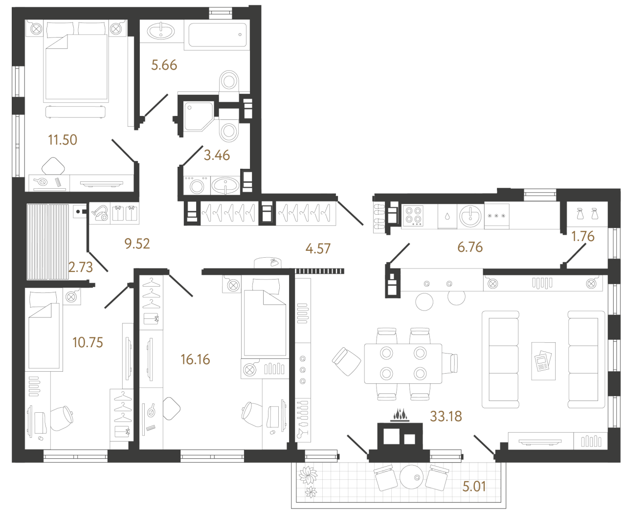 Квартира в Белграде, Сербия, 111.06 м² - фото 1