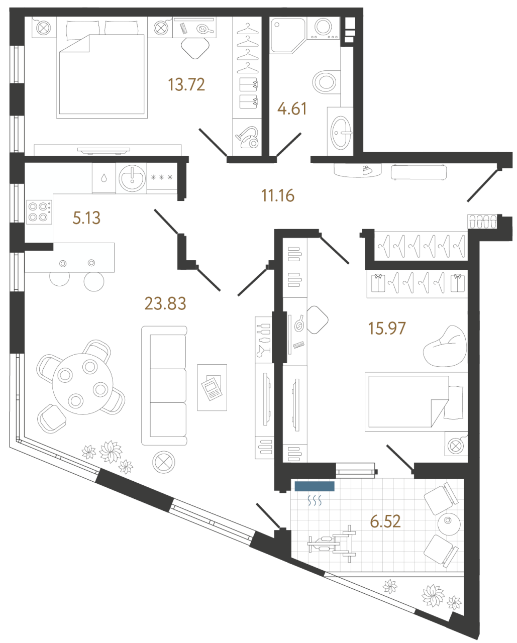 Апартаменты в Белграде, Сербия, 80.94 м² - фото 1