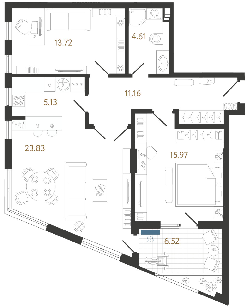 Апартаменты в Белграде, Сербия, 80.94 м² - фото 1