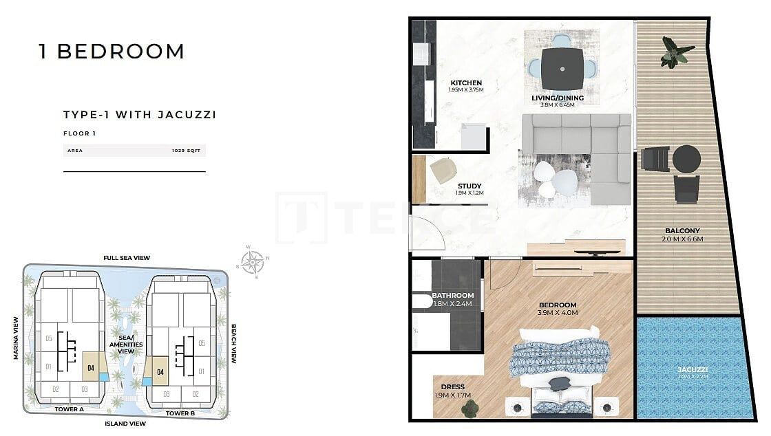 Апартаменты в Дубае, ОАЭ, 177 м² - фото 16