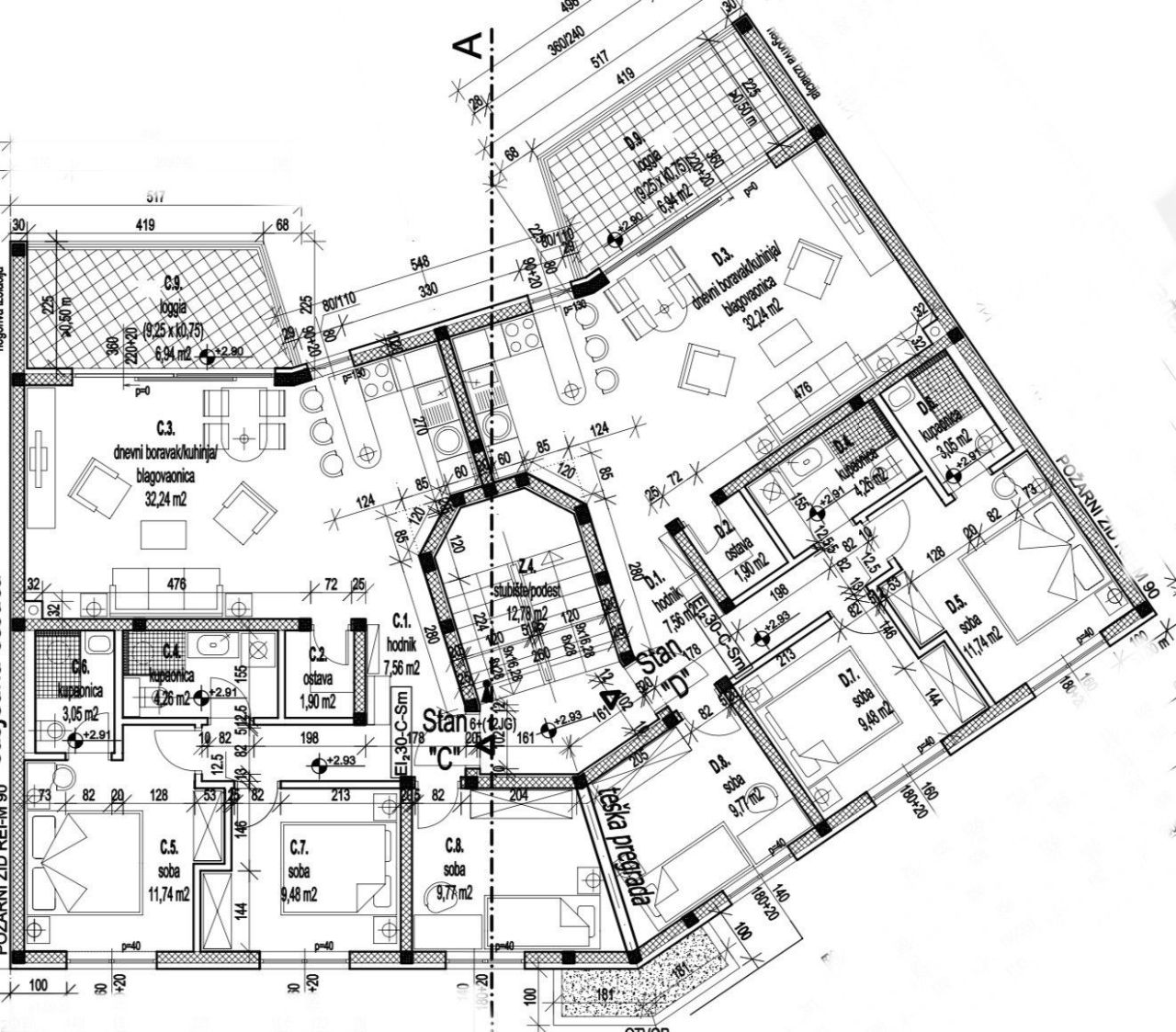 Квартира Istria, Valbandon, Хорватия, 89.25 м² - фото 7