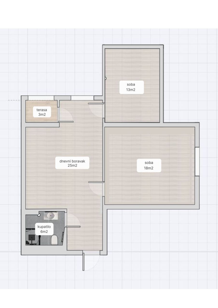 Квартира в Бараево, Сербия, 63 м² - фото 1