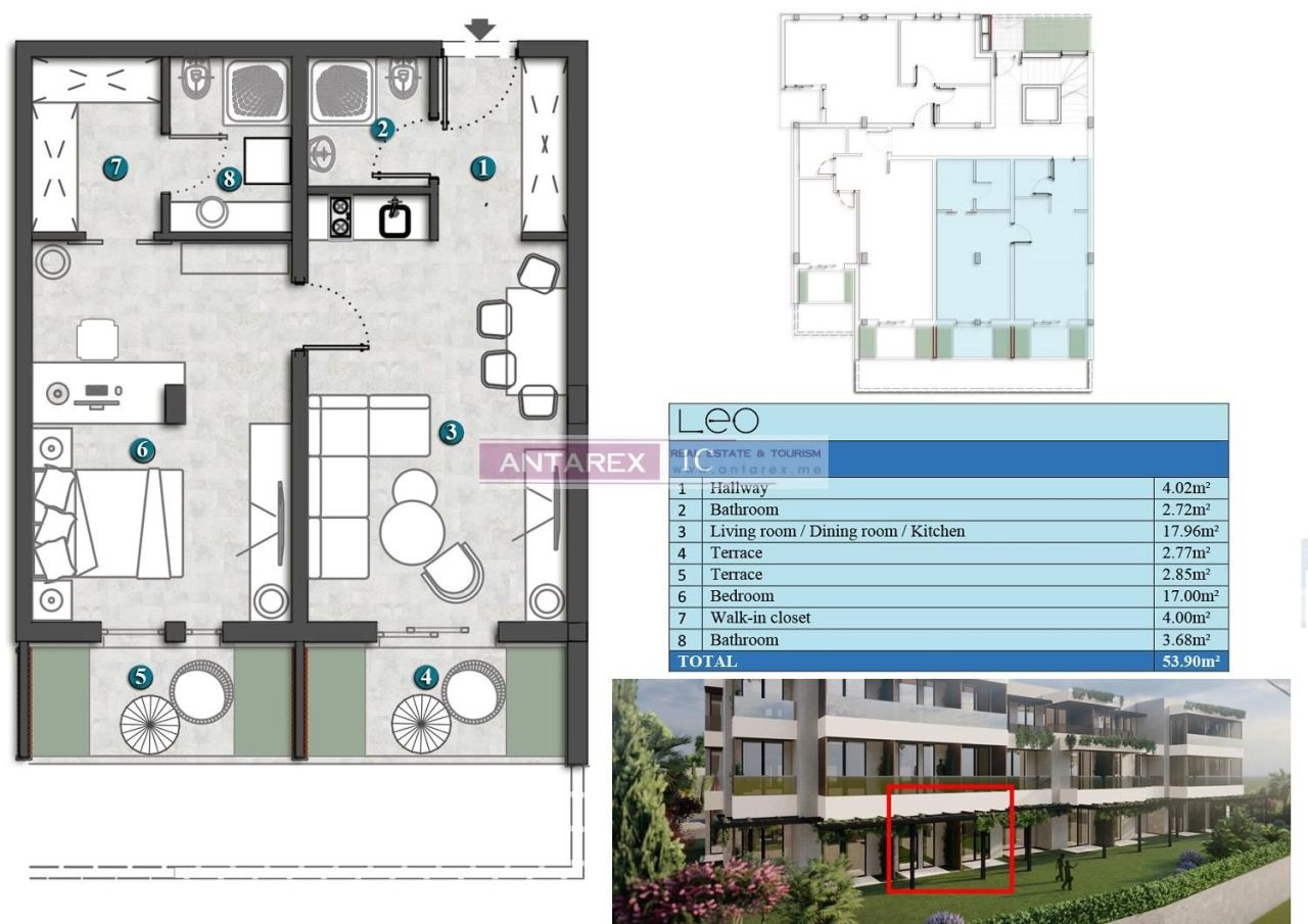 Апартаменты в Кумборе, Черногория, 31.7 м² - фото 13