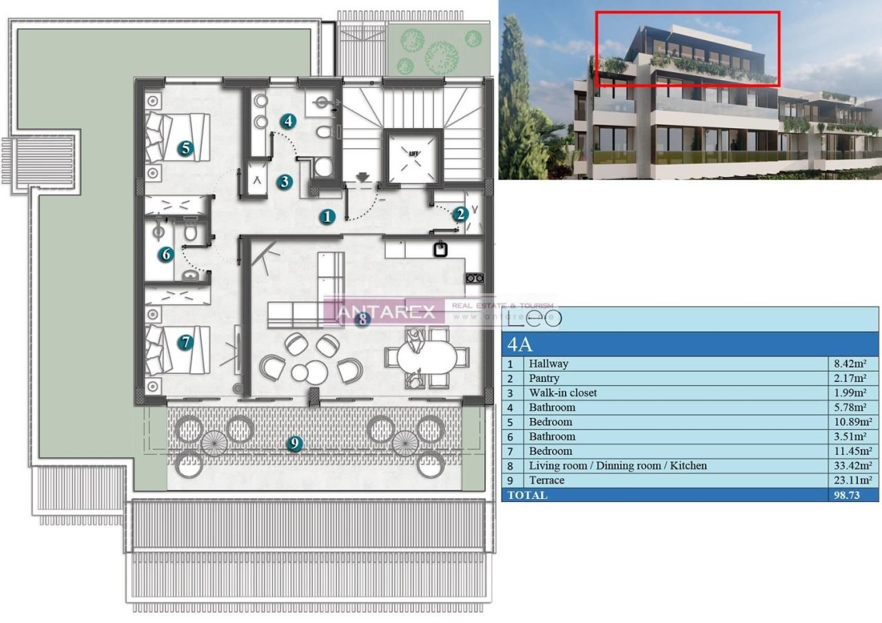 Апартаменты в Кумборе, Черногория, 31.7 м² - фото 16