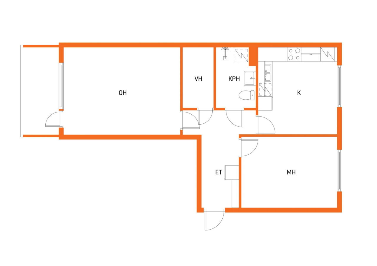 Квартира в Кеми, Финляндия, 60 м² - фото 2