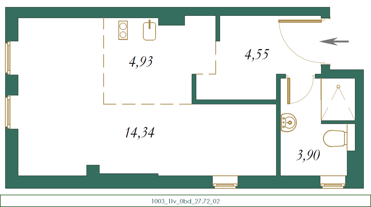 Квартира в Колашине, Черногория, 31 м² - фото 7