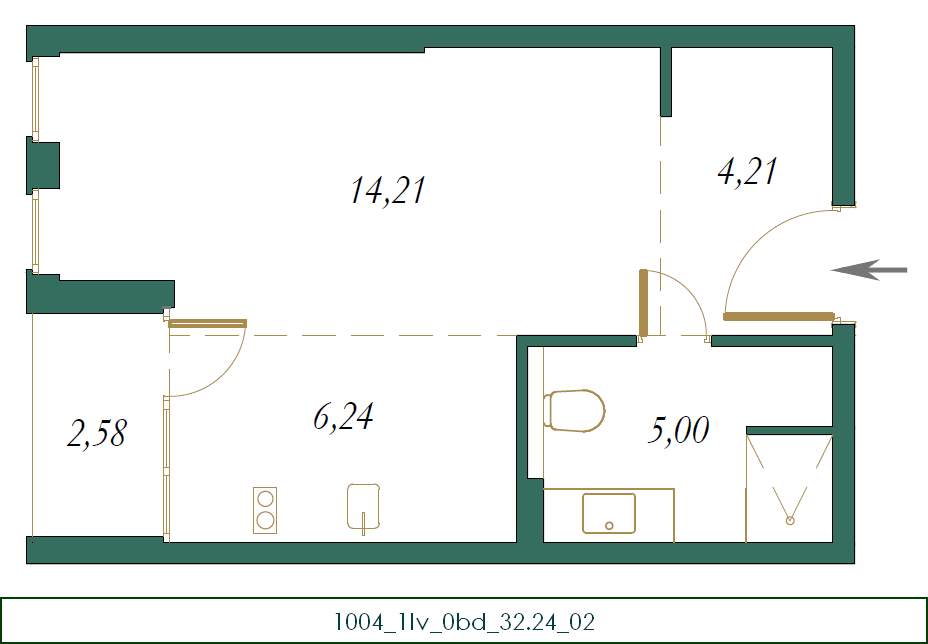 Квартира в Колашине, Черногория, 31 м² - фото 9