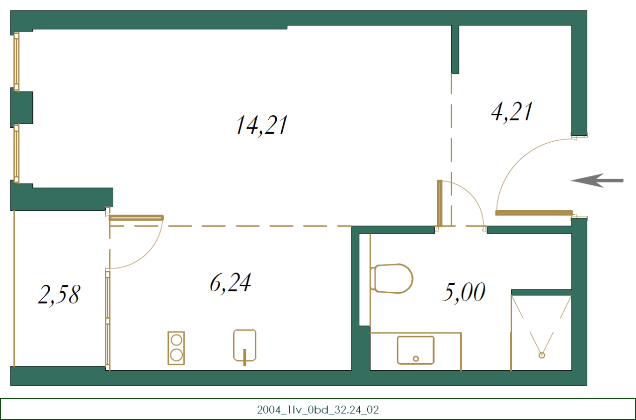 Квартира в Колашине, Черногория, 31 м² - фото 17
