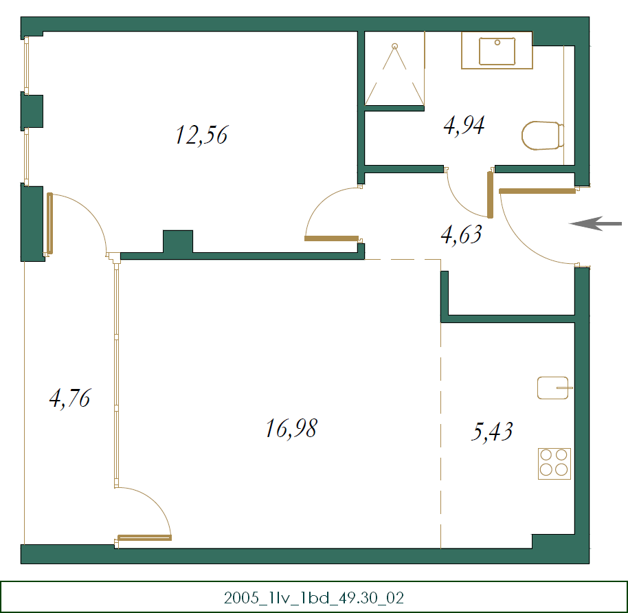 Квартира в Колашине, Черногория, 53 м² - фото 11