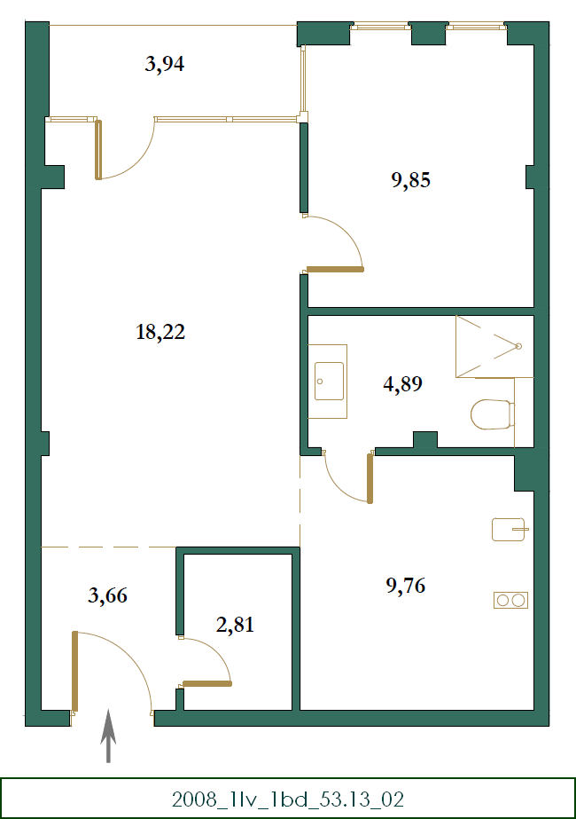 Квартира в Колашине, Черногория, 53 м² - фото 15