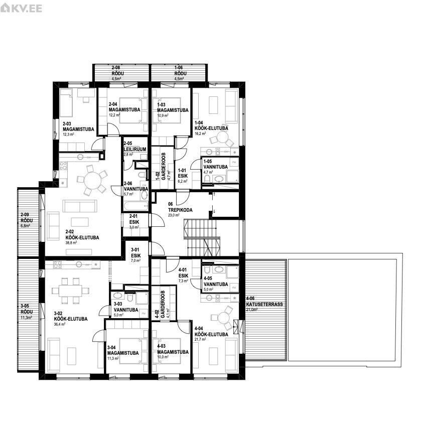 Квартира в Таллине, Эстония, 74.4 м² - фото 3