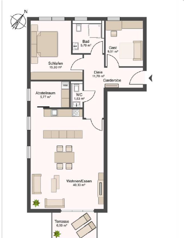Таунхаус в Дюссельдорфе, Германия, 91 м² - фото 4