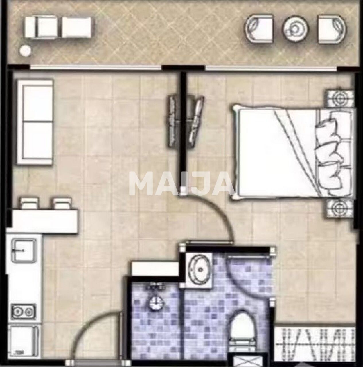 Апартаменты на острове Пхукет, Таиланд, 36 м² - фото 2