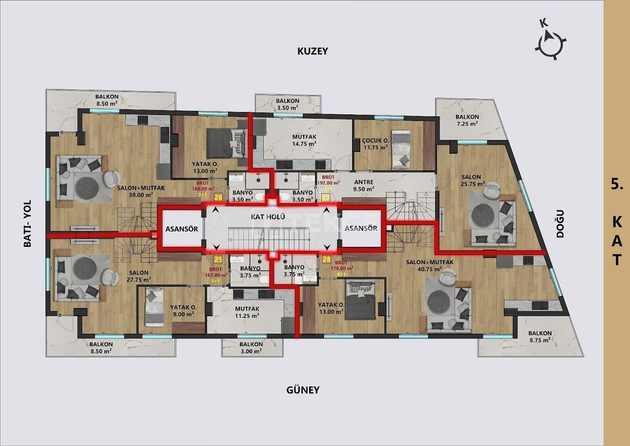 Пентхаус в Анталии, Турция, 170 м² - фото 8