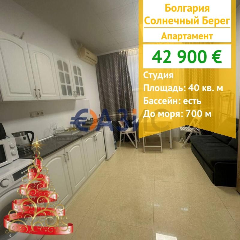 Апартаменты на Солнечном берегу, Болгария, 40 м² - фото 1