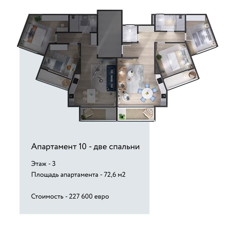 Квартира в Будве, Черногория, 27.6 м² - фото 18
