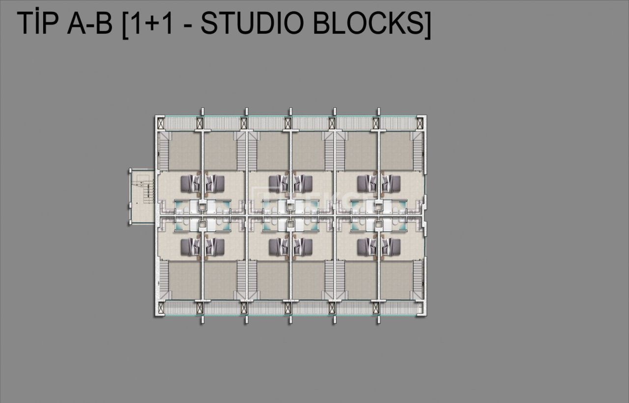 Апартаменты в Газимагусе, Кипр, 49 м² - фото 13