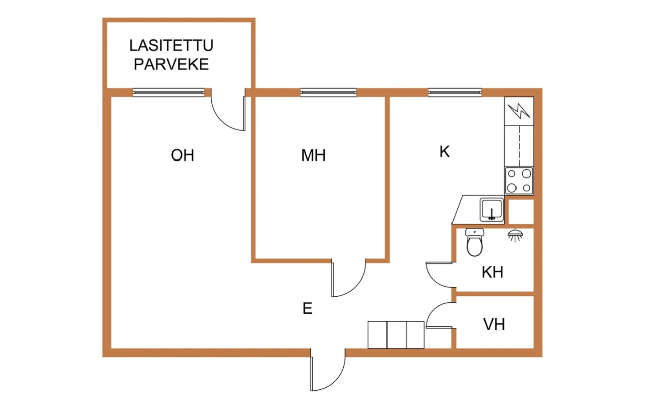 Квартира в Пори, Финляндия, 55.5 м² - фото 2