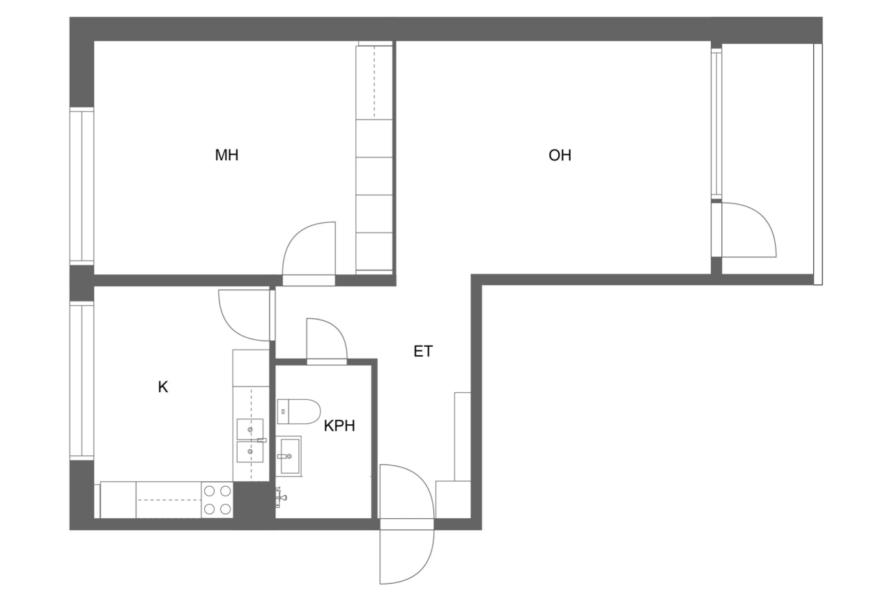 Квартира в Пори, Финляндия, 60 м² - фото 2